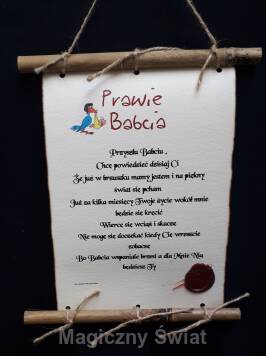 Dyplom "prawie babcia"-(bambus)