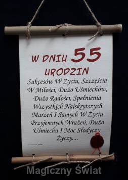 Dyplom-55-w dniu 55 urodzin (Bambus)