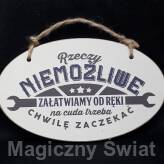 Drewniana Zawieszka- RZECZY NIEMOŻLIWE ZAŁATWIAMY 