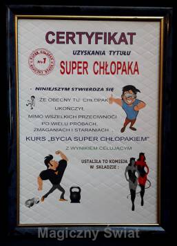 Ramka- Certyfikat Super Chłopaka