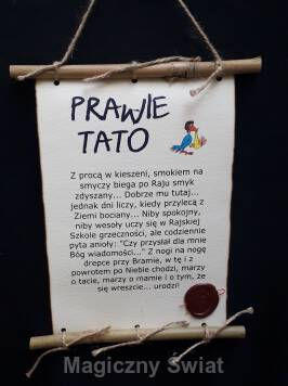 Dyplom "prawie tato" (bambus)