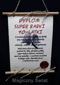 Dyplom-40-super 40-latki (bambus)