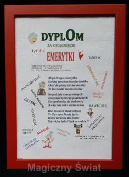 Dyplom-Emerytura -Dla Pani (Ramka)