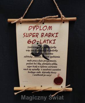 Dyplom-60-super babki 60-latki (bambus)