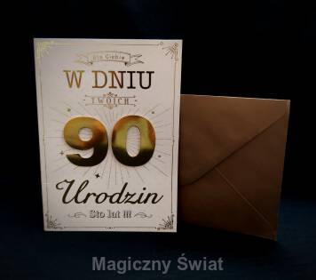 Kartka- W Dniu Twoich 90 Urodzin!