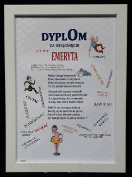 Dyplom-Emerytura -Dla Pana (Ramka)