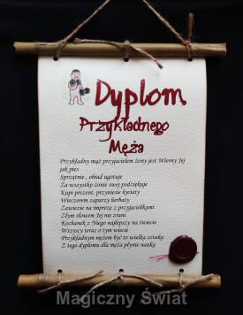 Dyplom-mąż-przykładnego męża (bambus)