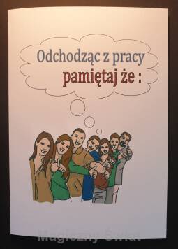 Kartka na pożegnanie z pracy Pamiętaj,że...