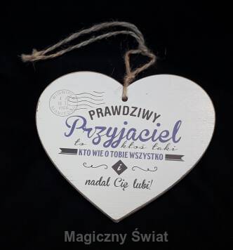 Drewniana Zawieszka- PRAWDZIWY PRZYJACIEL