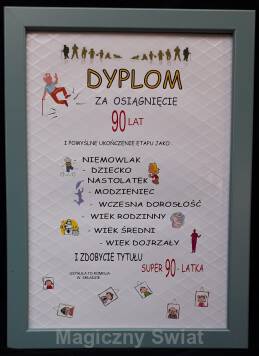 Dyplom-90-Życzenia dla Pana na 90-kę (ramka)