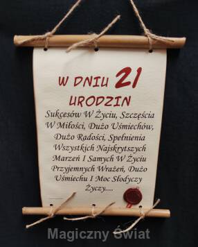 Dyplom-21-w dniu 21 urodzin (Bambus)