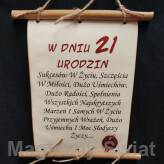 Dyplom-21-w dniu 21 urodzin (Bambus)