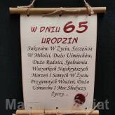 Dyplom-65-w dniu 65 urodzin (bambus)