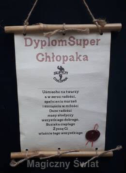 Dyplom super chłopaka (bambus)