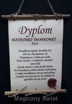 Dyplom-świadek-wzorowej świadkowej (bambus)