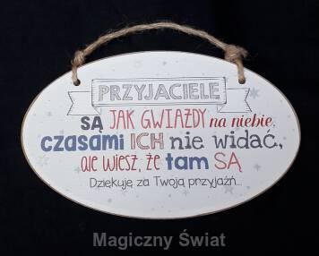 Drewniana Zawieszka- PRZYJACIELE SĄ JAK GWIAZDY