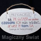 Drewniana Zawieszka- PRZYJACIELE SĄ JAK GWIAZDY