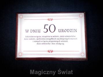 Urodzinowa Ramka- 50 urodziny