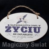 Drewniana Zawieszka-NAJPIĘKNIEJSZYCH DNI W ŻYCIU 